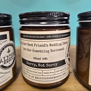 Sorry, Not Sorry Candle - Brown